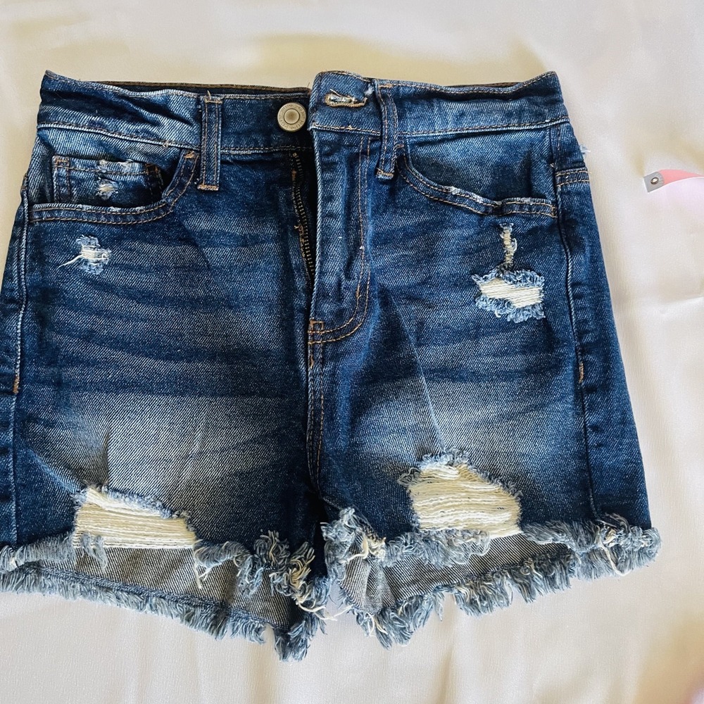 SO Vintage Stretch Mom Short Distressed Frayed Hem High Rise Size 1